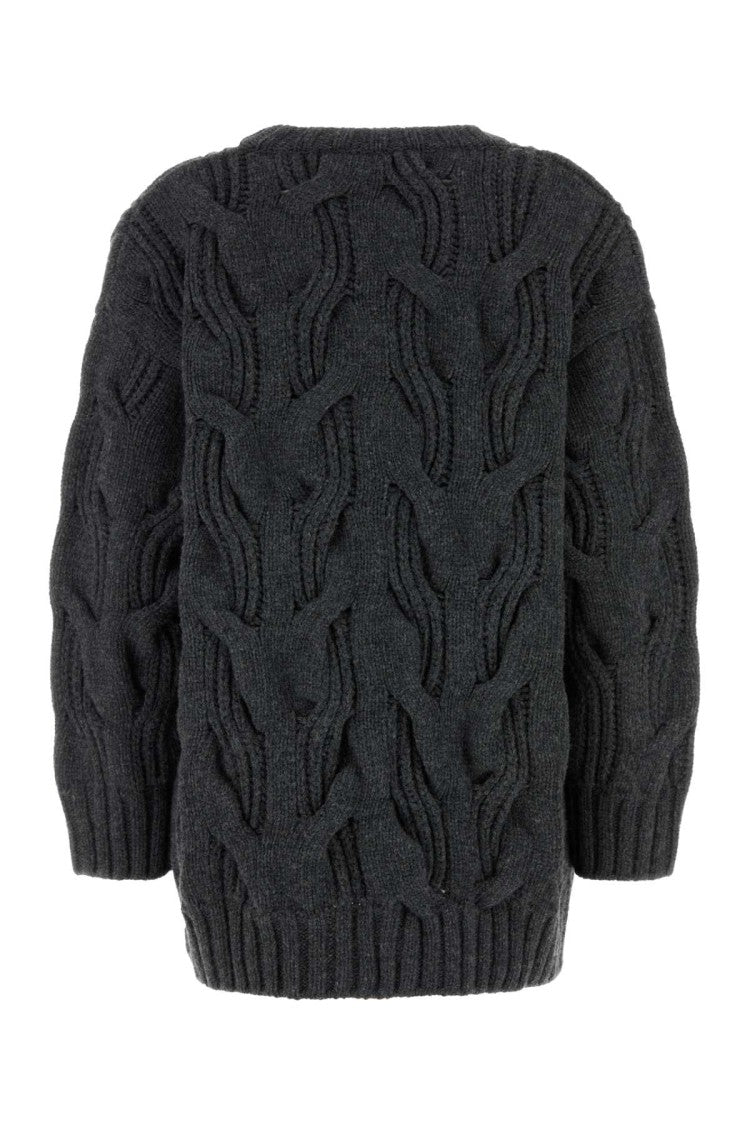 Bottega Veneta Dark Grey Wool Oversize Sweater