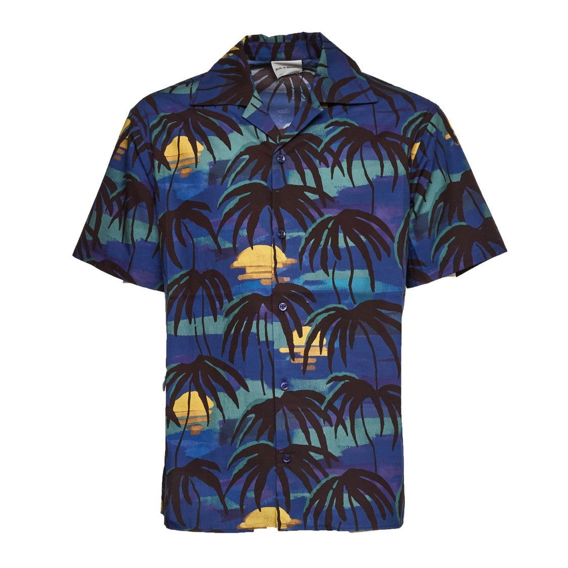 Drôle De Monsieur Palm Vintage Collar Casual Shirt