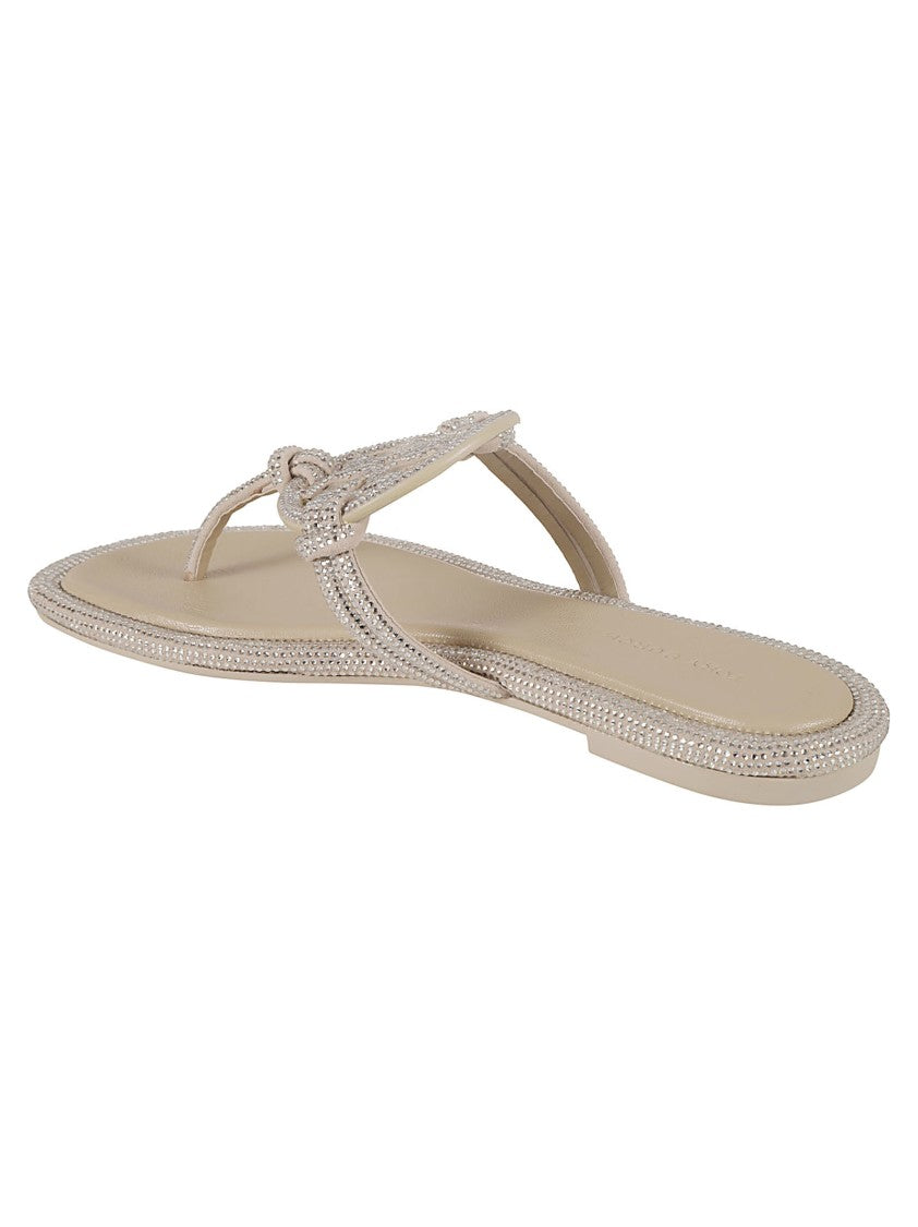 Tory Burch Delicate Toe Post Sandals With Ornate Embellishment