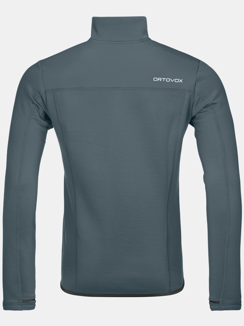 Ortovox Blue Fleece Jacket Fitted High Collar Fleece