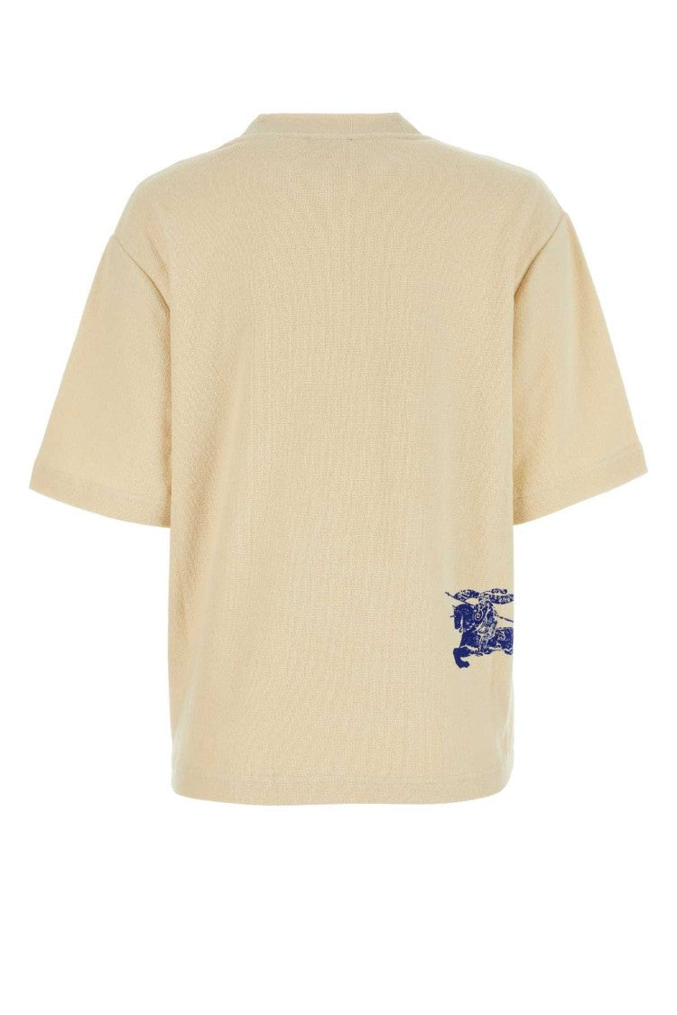 Burberry Cream Terry Fabric Oversize T-Shirt