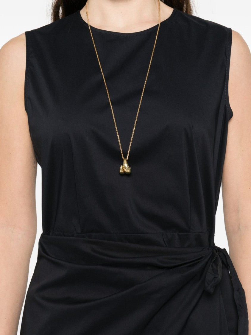 Aspesi Sleeveless Midi Dress With Side Tie And Cinched Waist