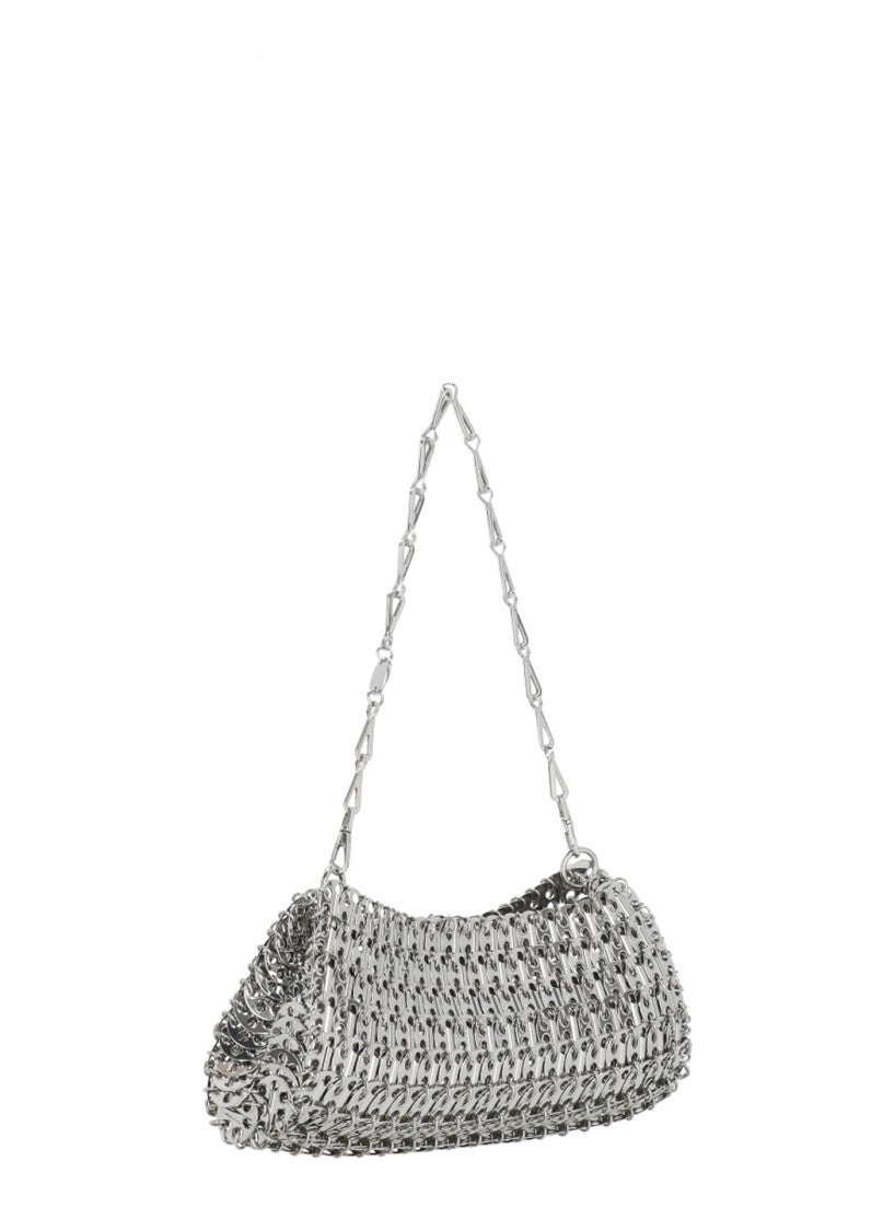 Rabanne Interlinked Steel Mesh Clutch Bag With Removable Chain Strap