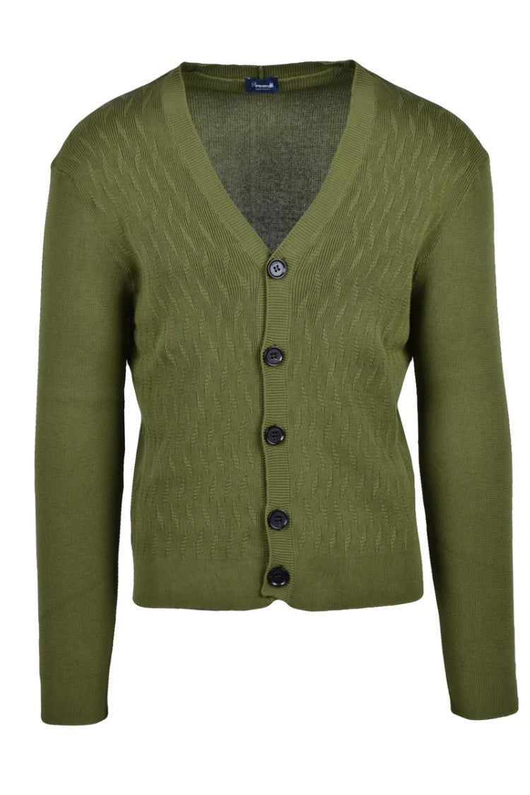 Drumohr V-Neck Cardigan - Green