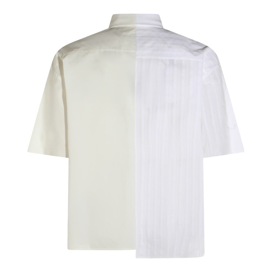 Mm6 By Maison Margiela Split Design White Cotton Shirt