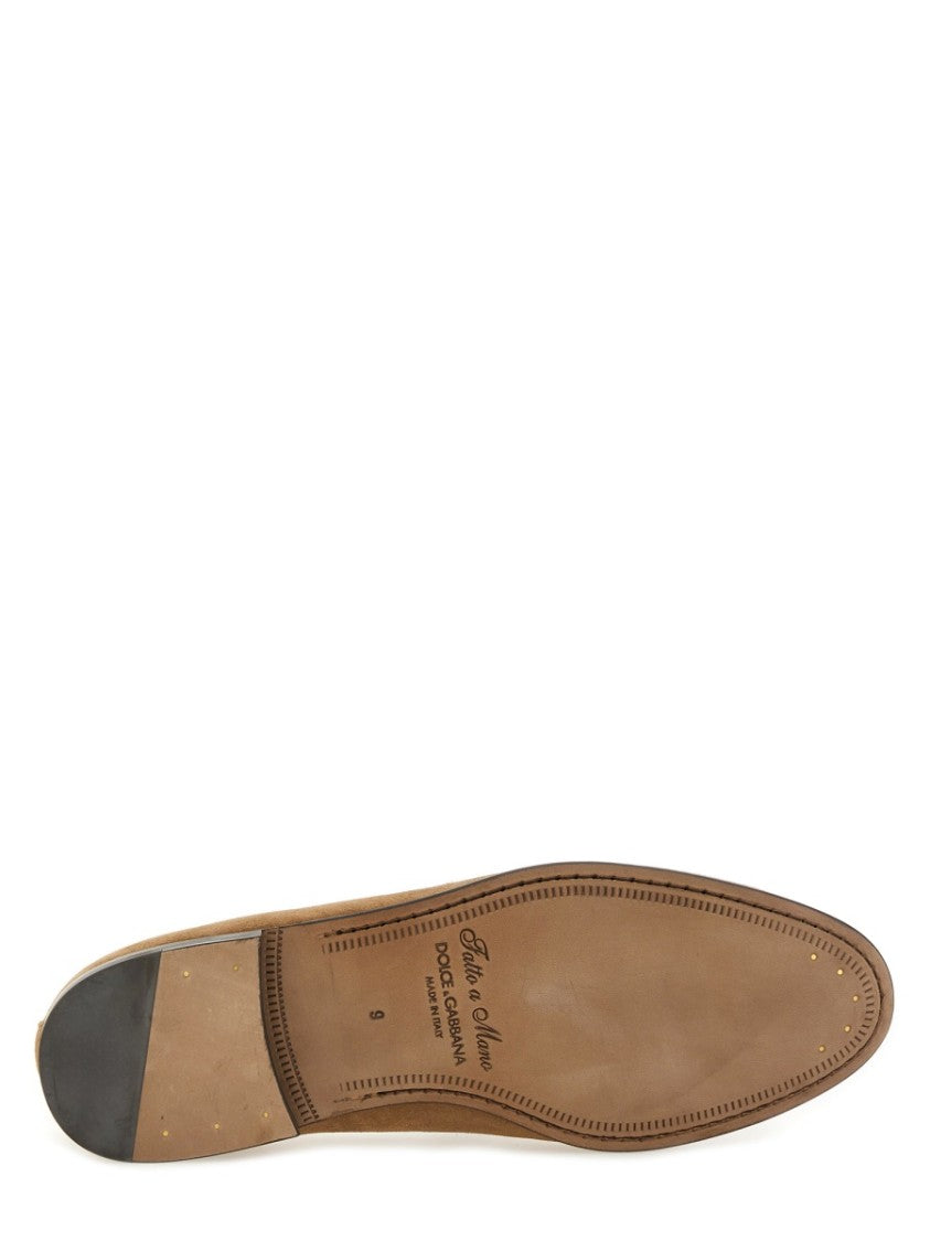 Dolce & Gabbana Brown Leather Crust Slipper