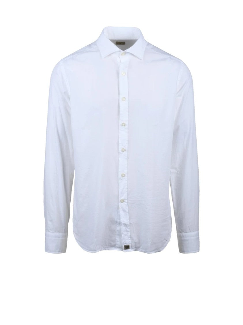 Sonrisa White Classic Long-Sleeve Shirt With Button-Down Front