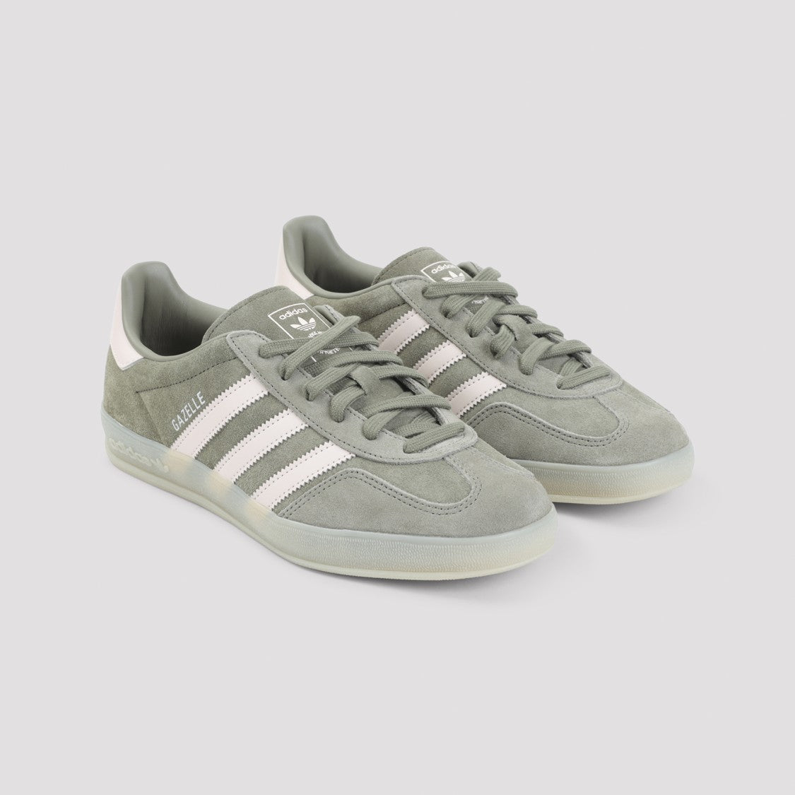 Adidas Low-Top Sneakers In Soft Green Suede