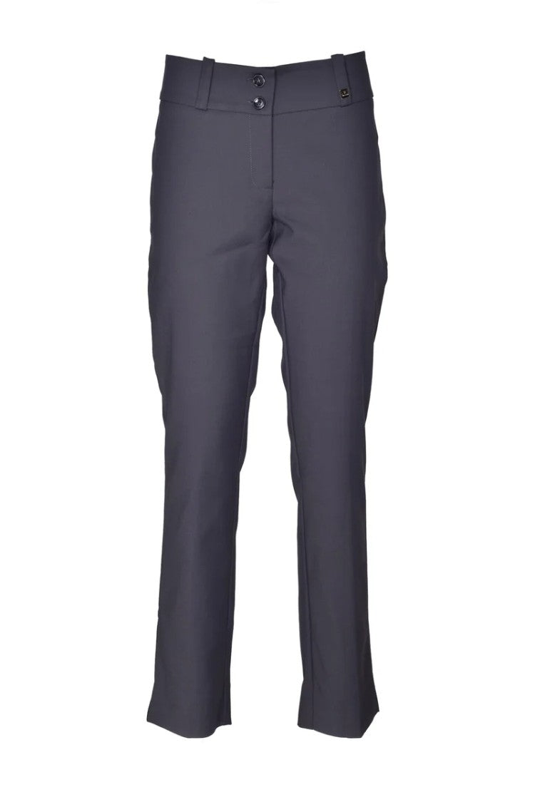 Try Me Straight-Leg Grey Stretch Trousers With Tailored Waistband