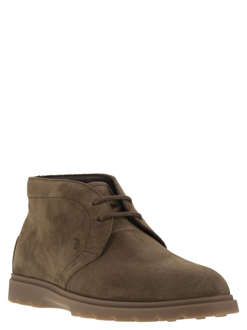 Tod's Brown Suede Leather Ankle Boots