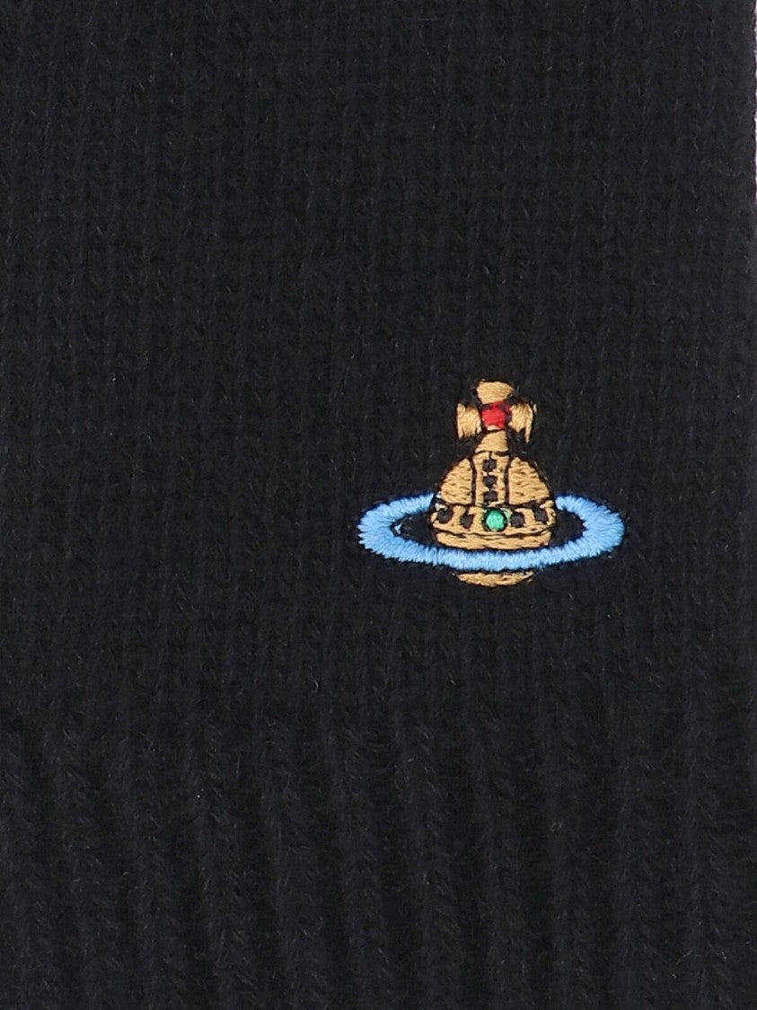 Vivienne Westwood Orb Cashmere Gloves – Black