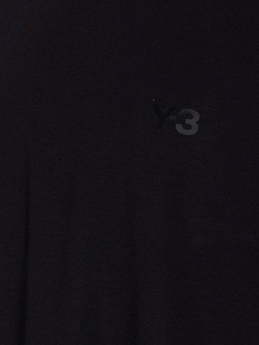 Y-3 Black Short-Sleeve T-Shirt With Triple Stripe Detail