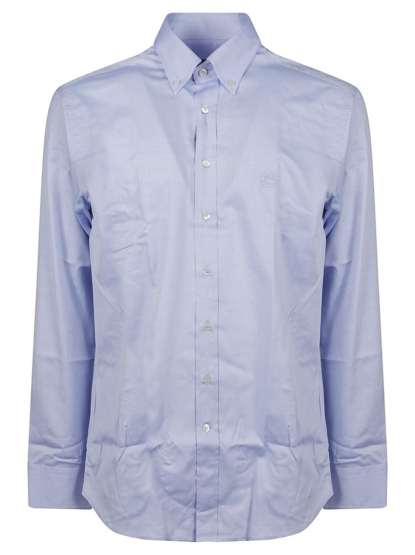 Etro Roma Logo Cotton Button-Down Shirt