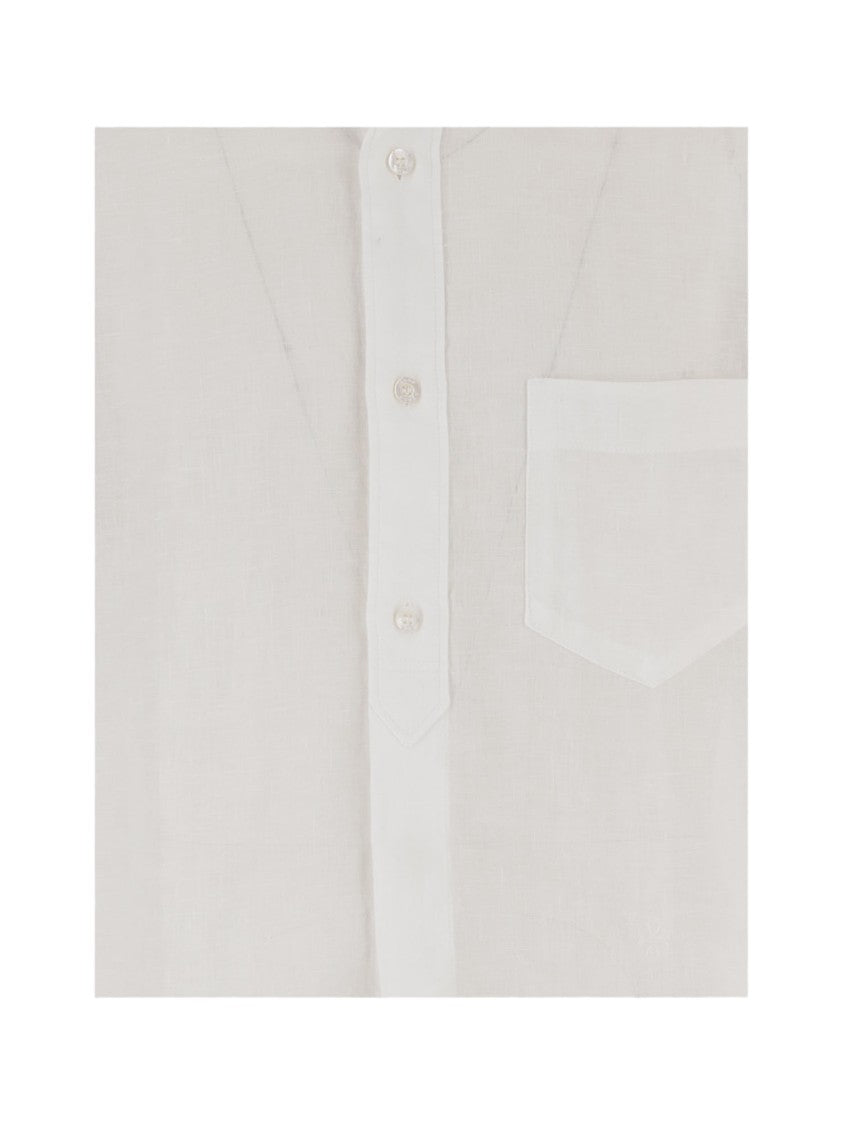 Jacob Cohen Long-Sleeve Linen Shirt With Classic Collar