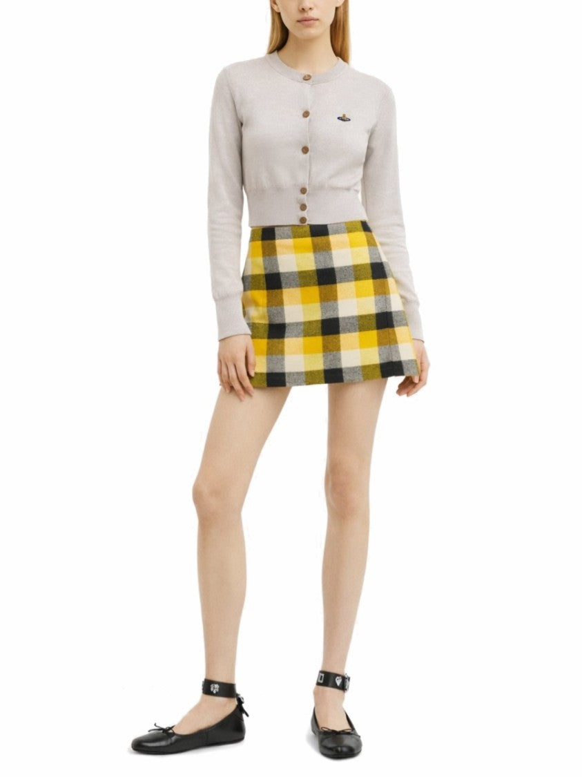 Vivienne Westwood Bea Knit Silk-Wool Cropped Cardigan