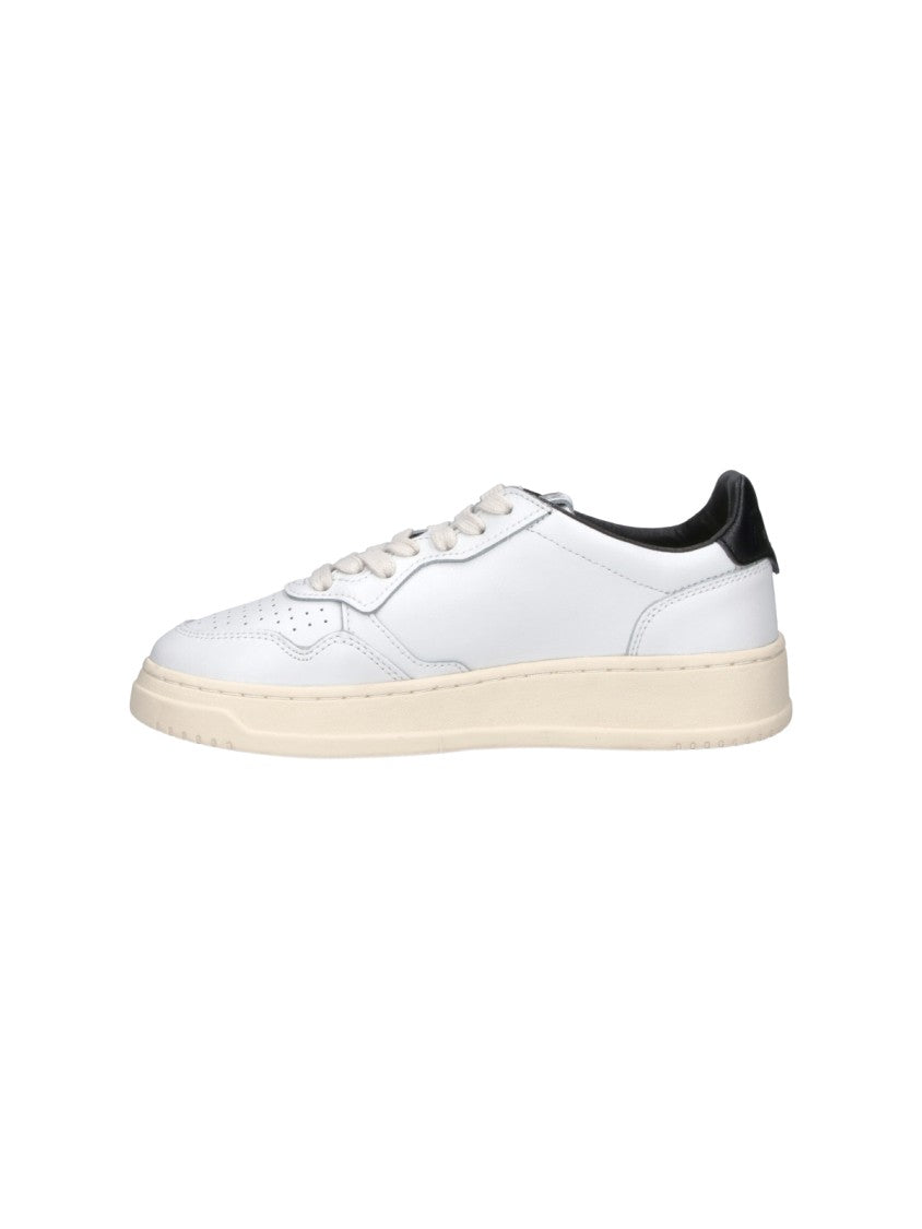 Autry White Medalist Leather Sneakers