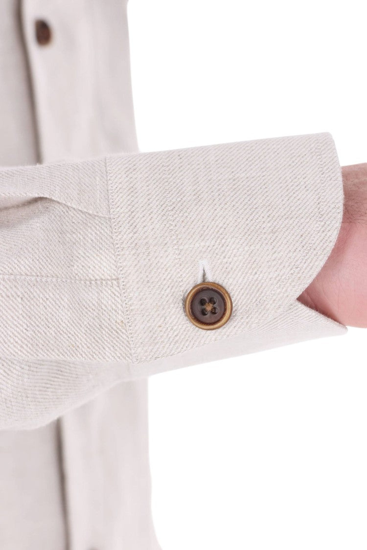 Borriello Ecru Nigel Linen Overshirt