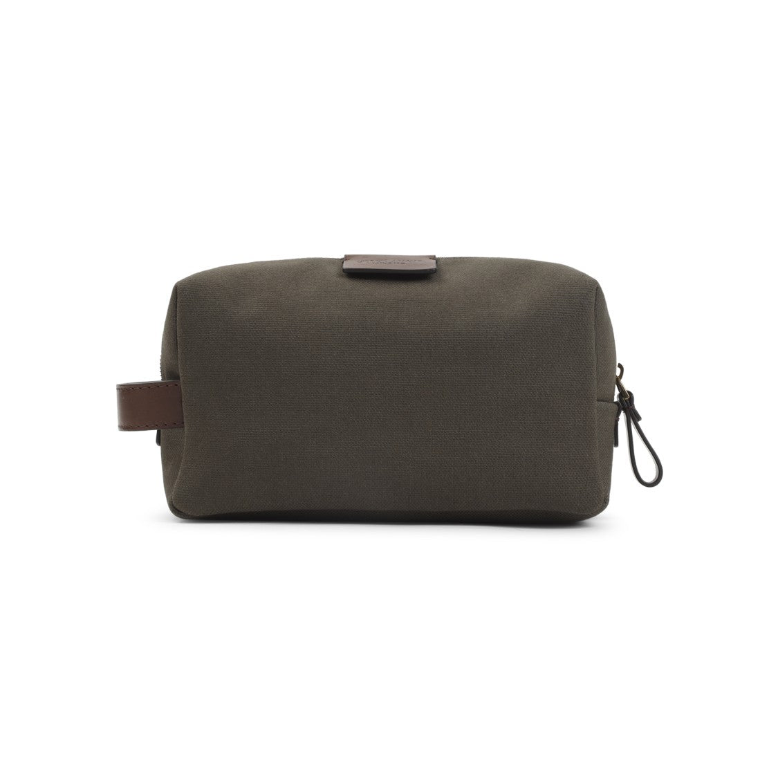 Giorgio Armani Compact Olive Green Cotton Pouch