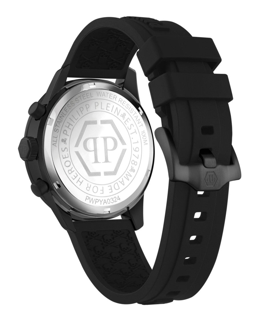 Philipp Plein Chronograph Quartz Movement Watch With Ip Black Case