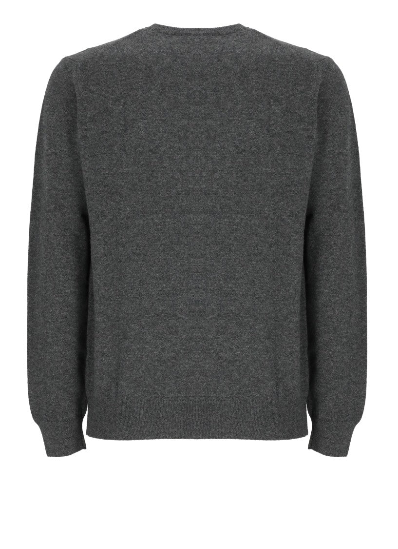Della Ciana Grey Wool-Blend Crew Neck Sweater