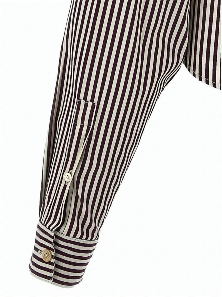 Isabel Marant Cropped Striped Button-Down Shirt With Classic Collar