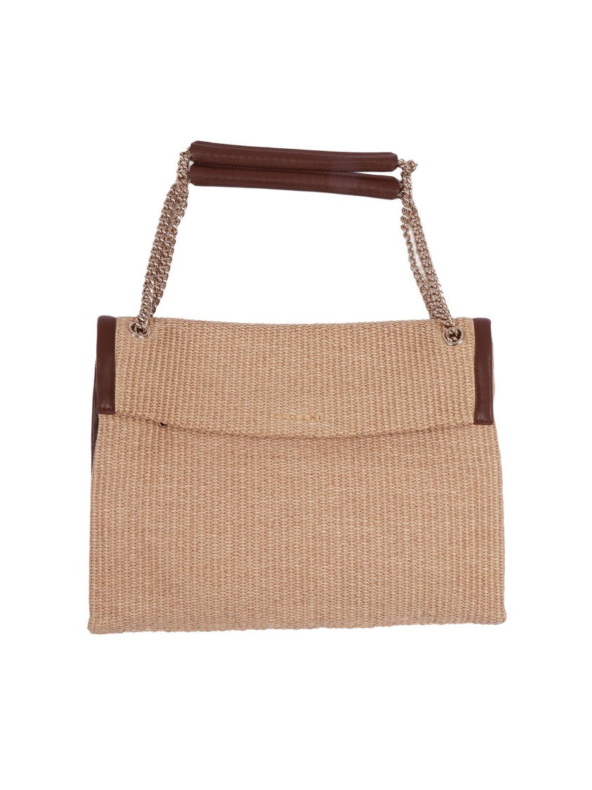 Claudio Orciani Textured Leather Trim Handbag