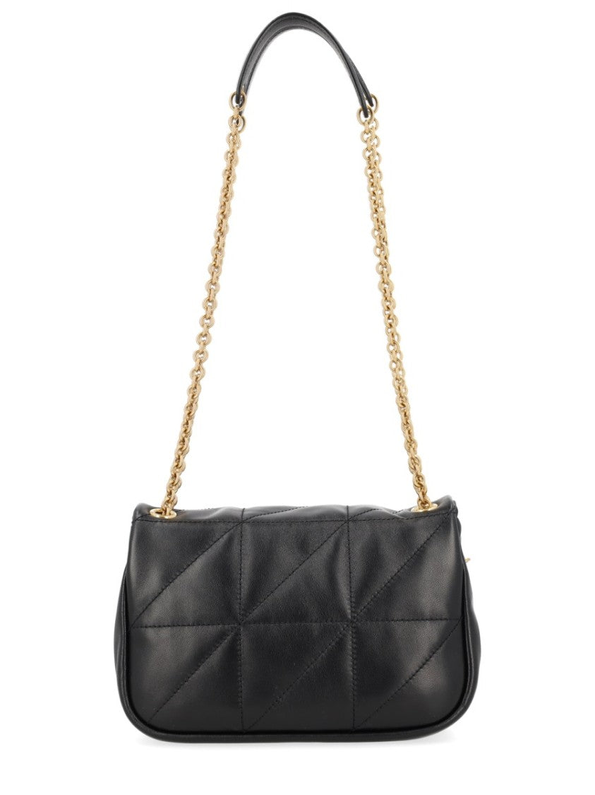 Saint Laurent Mini Shoulder Bag With Quilted Lambskin And Gold Accent