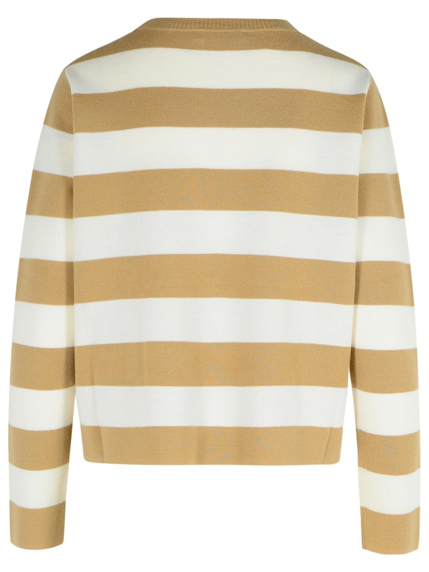 Max Mara 'Viterbo' Sand Virgin Wool Sweater
