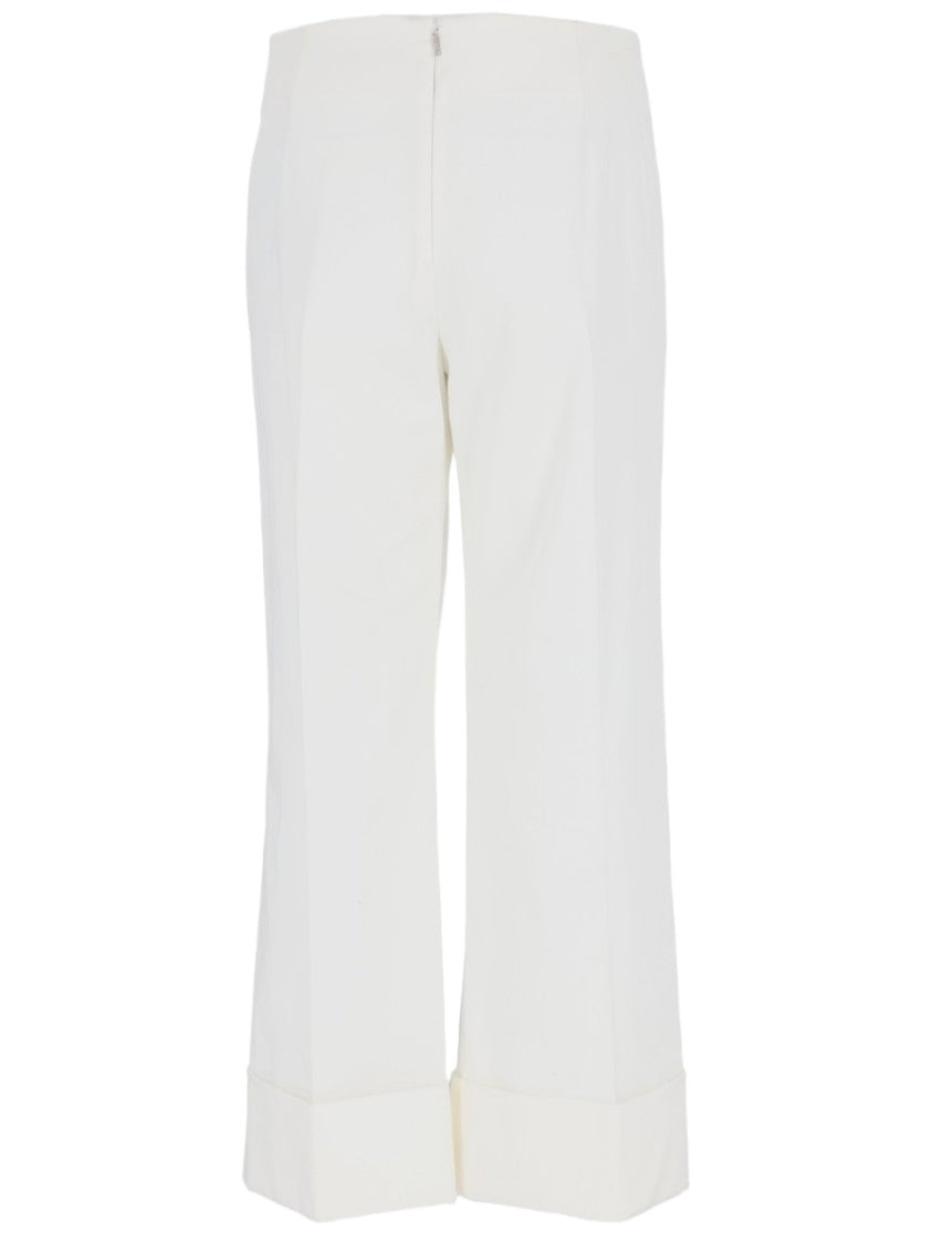 Fay Cotton-Blend Cropped Wide-Leg Pants