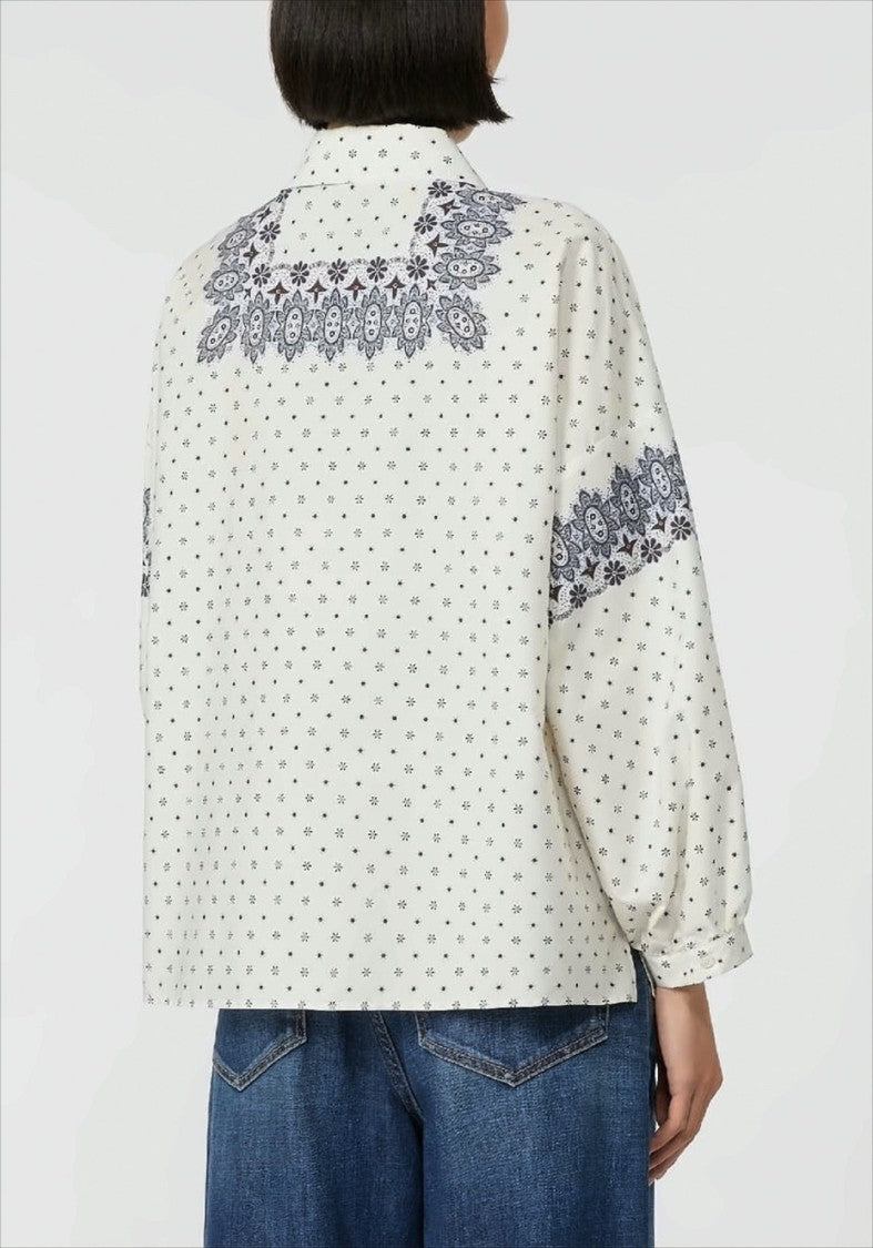 Weekend Printed Cotton Poplin Shirt With Classic Collar