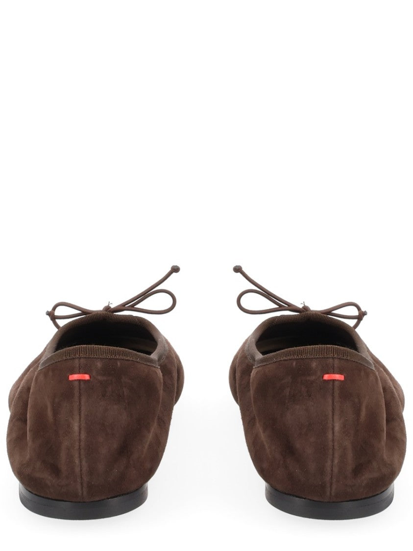 Aeydē Tiby Brown Kid Suede Flats
