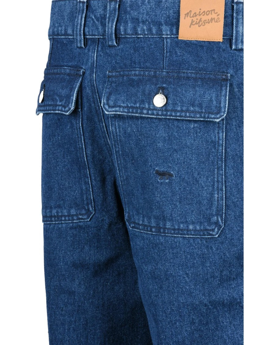Maison Kitsuné Blue Cotton Comfort Jeans