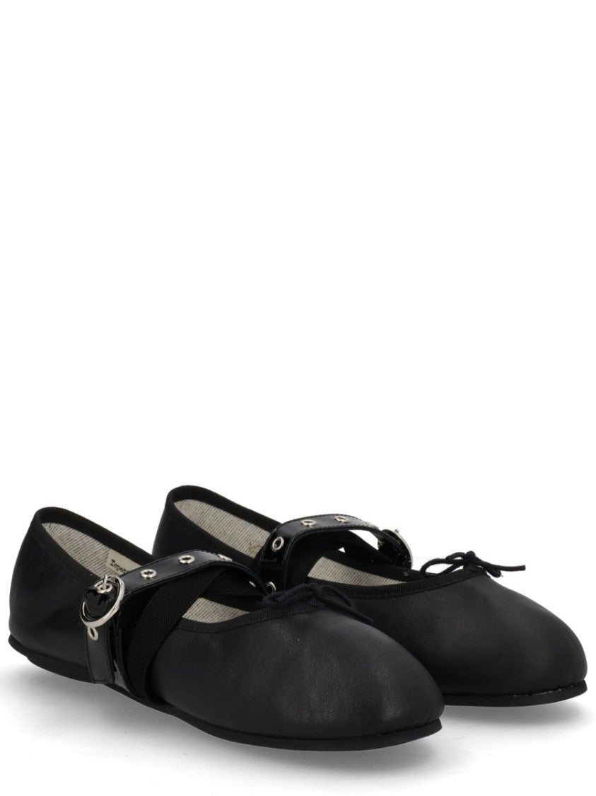 Repetto Ballet Twist Mary Jane Bow Leather Flats
