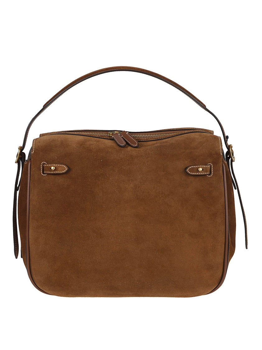 Polo Ralph Lauren Structured Suede Calfskin Bag