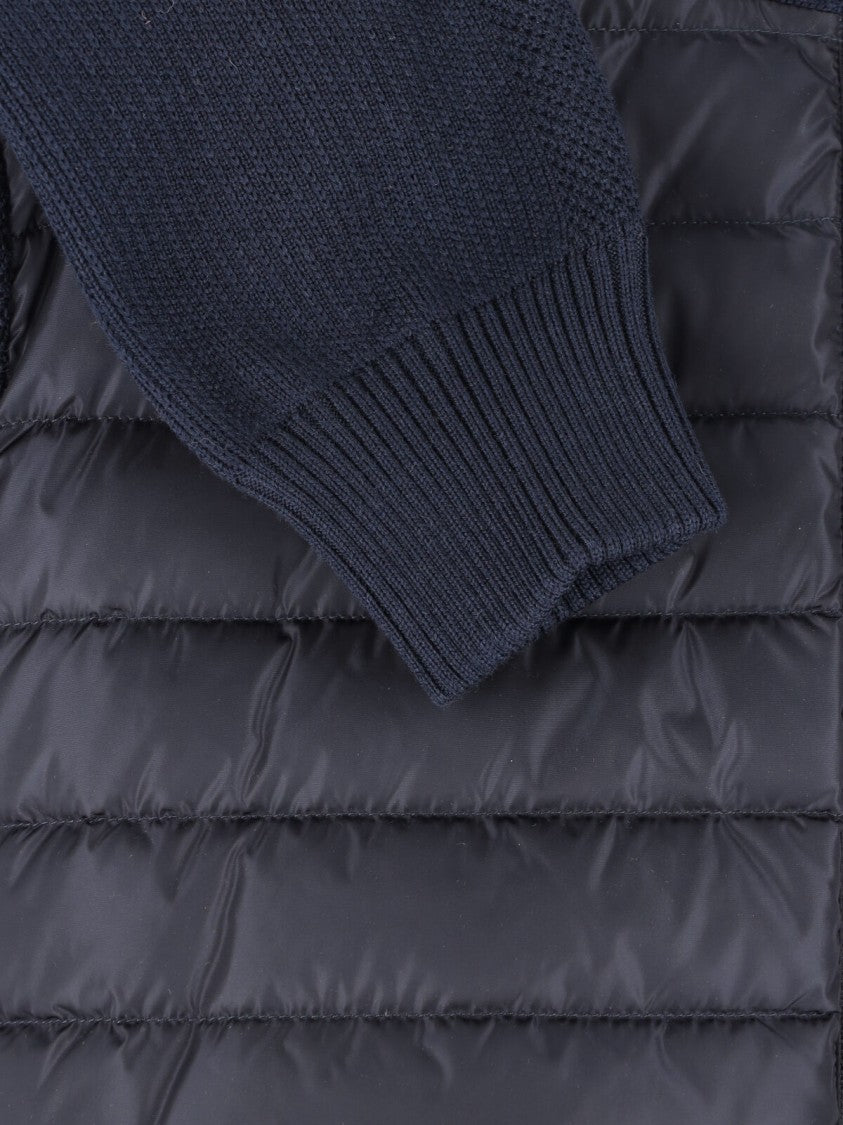 Canada Goose Navy Blue Hybridge Padded Wool Cardigan