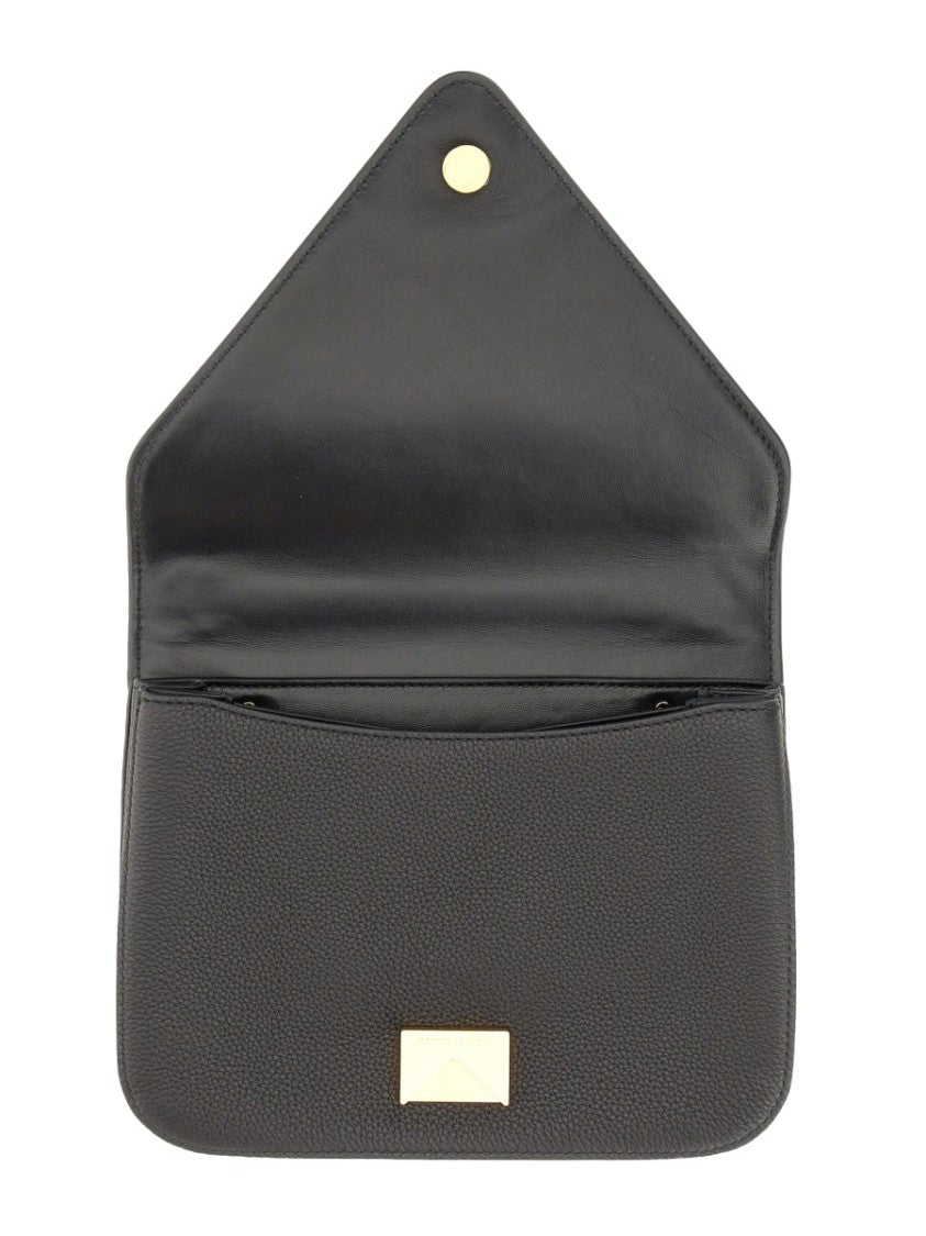 Bottega Veneta Suede Shoulder Bag With Extralarge Chain Handle