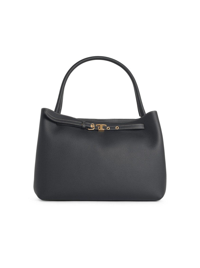 Tod's 'Tim' Small Black Leather Handbag