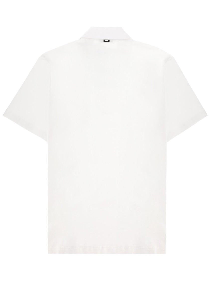 Herno Neutrals Cotton-Elastane Blend Traditional Polo Shirt