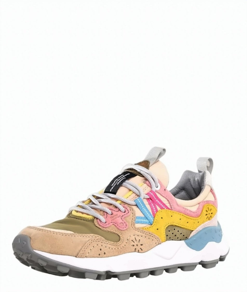 Flower Mountain Beige Yamano 3 Suede Insert Sneakers
