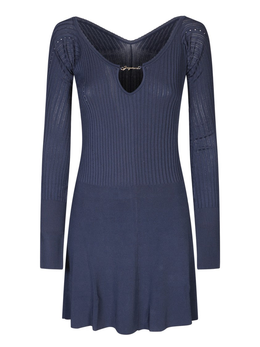 Jacquemus Blue Viscose Dress