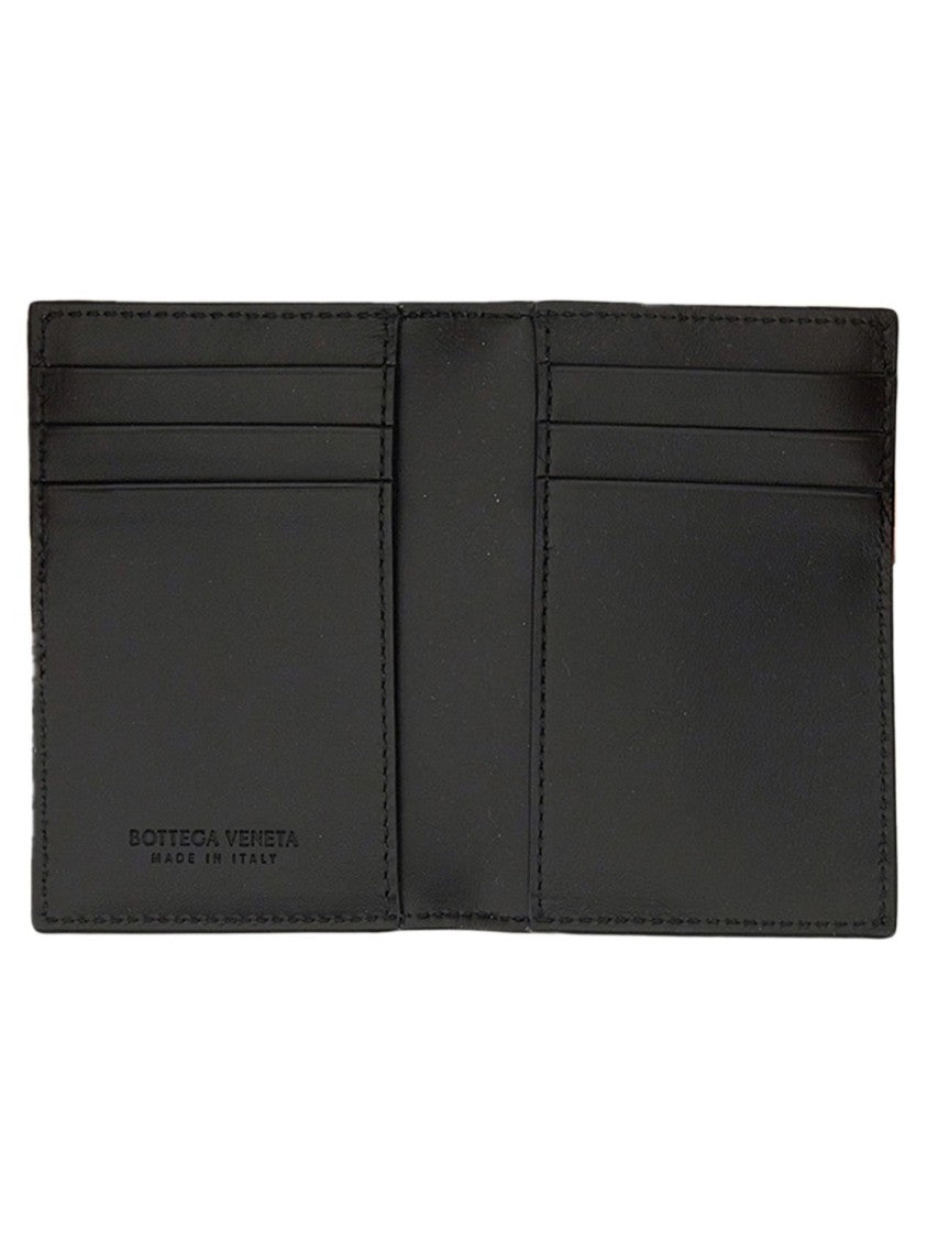 Bottega Veneta Bifold Leather Wallet With Intrecciato Weave