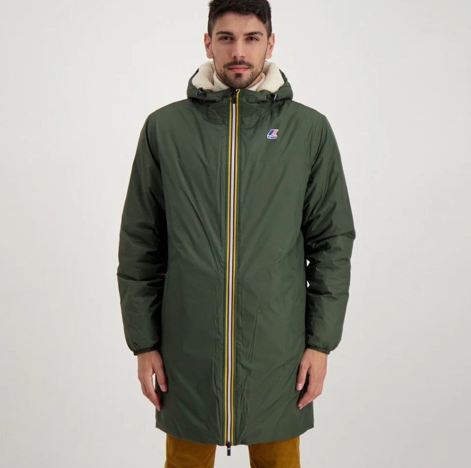 K-Way "The Real 4.0 Eiffel East Teddy Bear" Green Padded Jacket