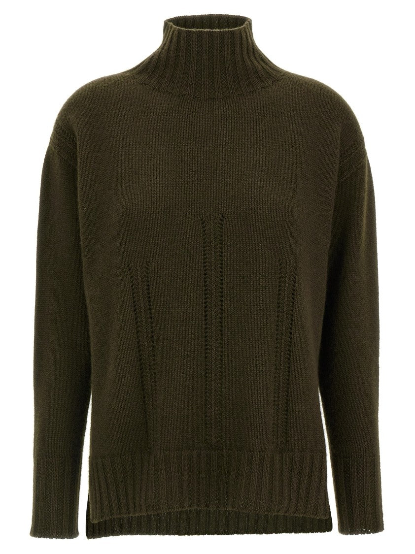 Tom Ford Perforated Cashmere Blend Sweater With Asymmetrical Hem