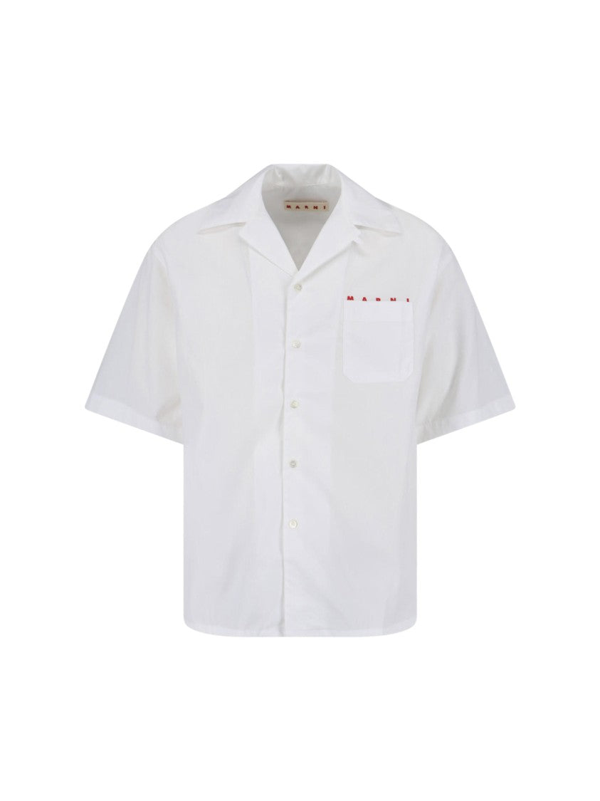 Marni Crisp White Shirt With Pointed Collar