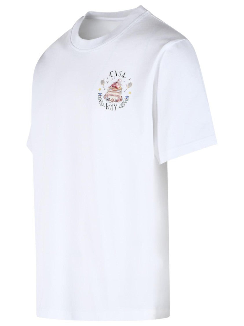 Casablanca 'Casaway' White Cotton T-Shirt
