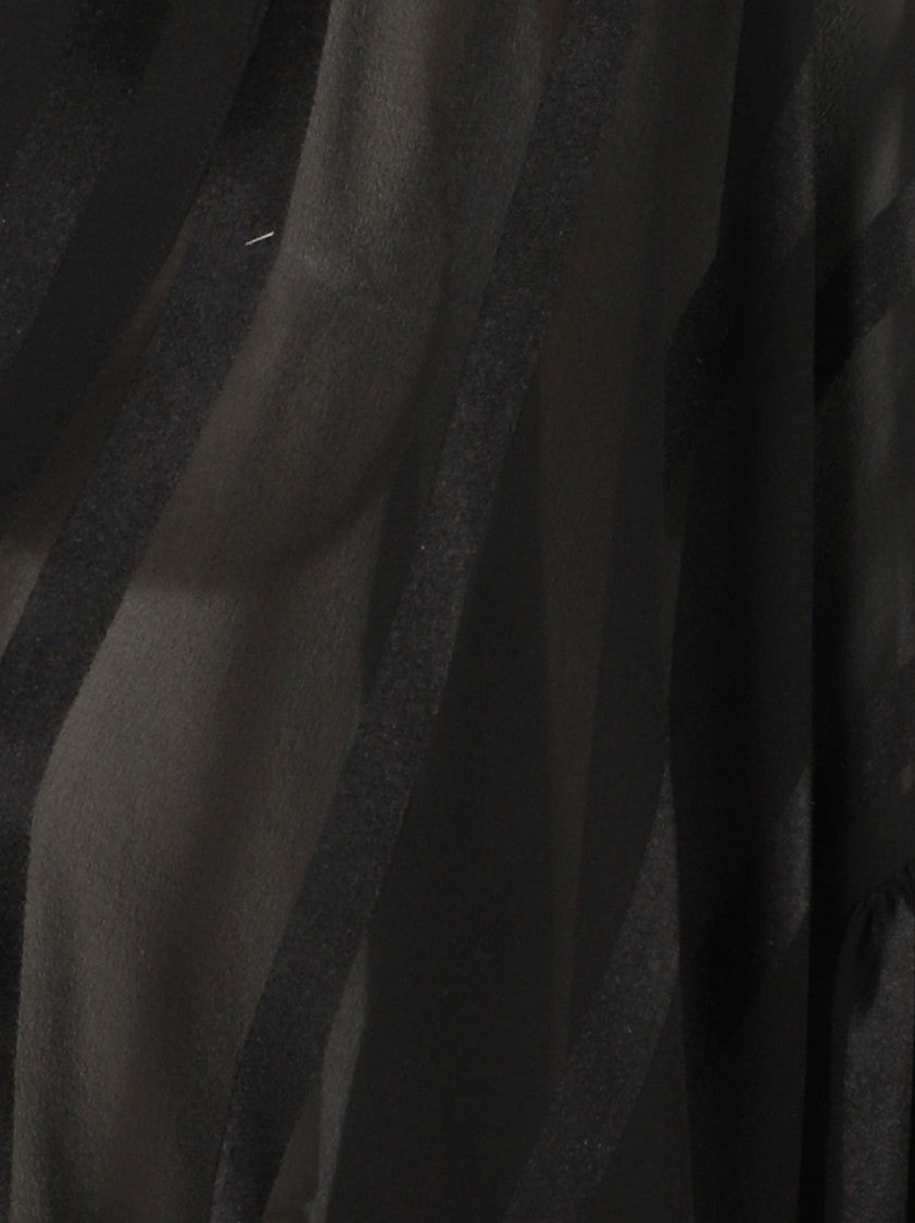 Saint Laurent Relaxed Black Silk Top