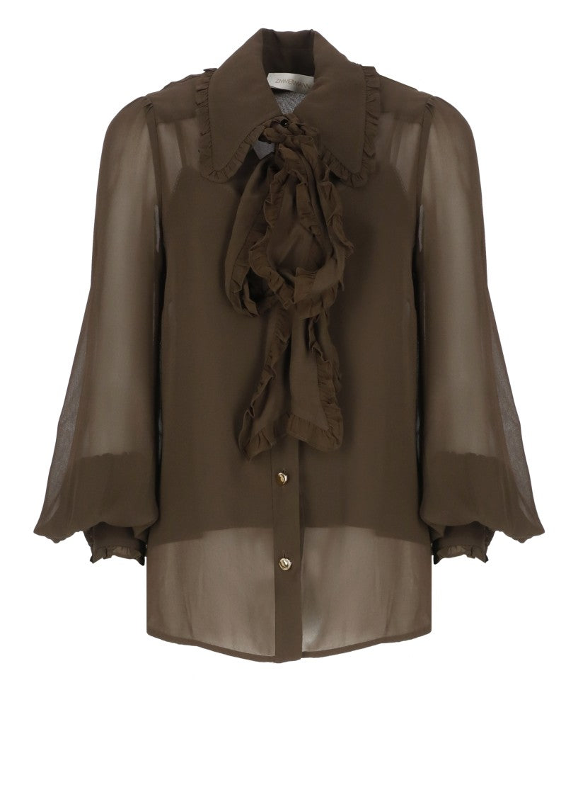 Zimmermann Brown Viscose Shirt