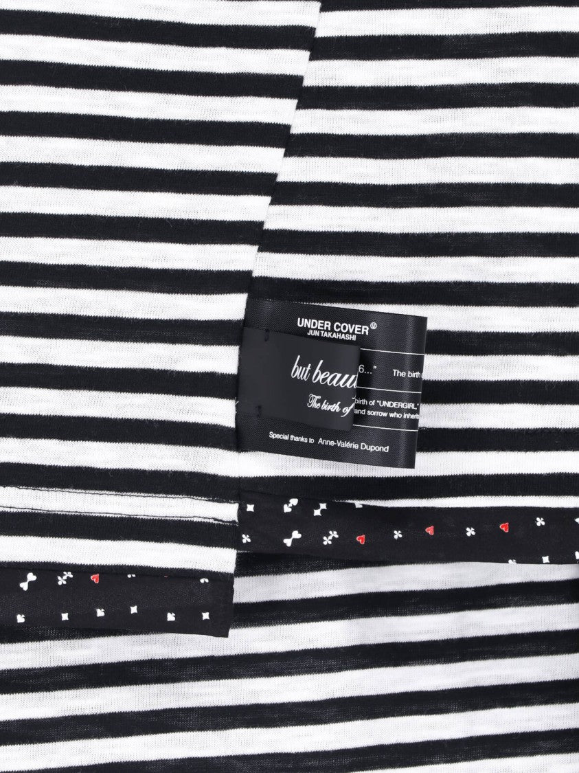Undercover Black/White Horizontal Striped Boxy T-Shirt
