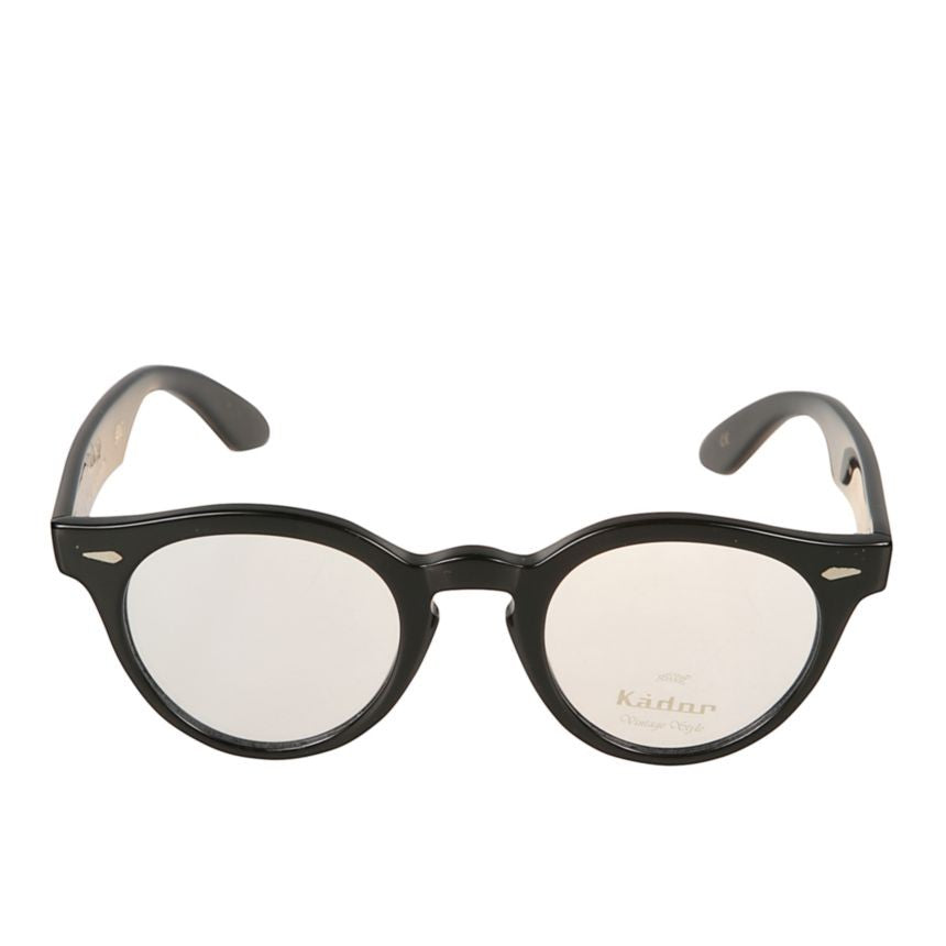 Kador Robin Glossy Black Round Frame Sunglasses With Sturdy Temples