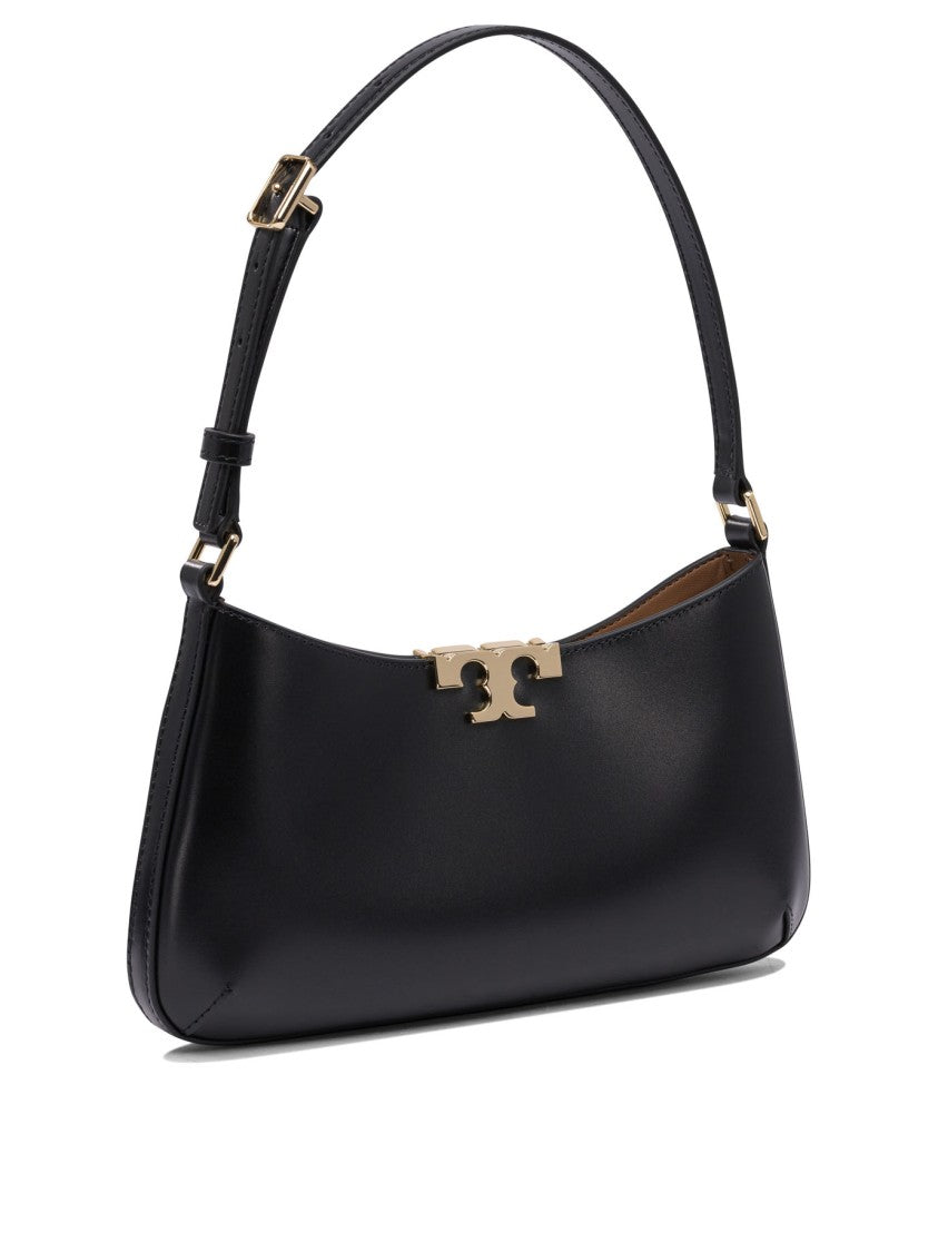 Tory Burch Smooth Black Leather Shoulder Bag